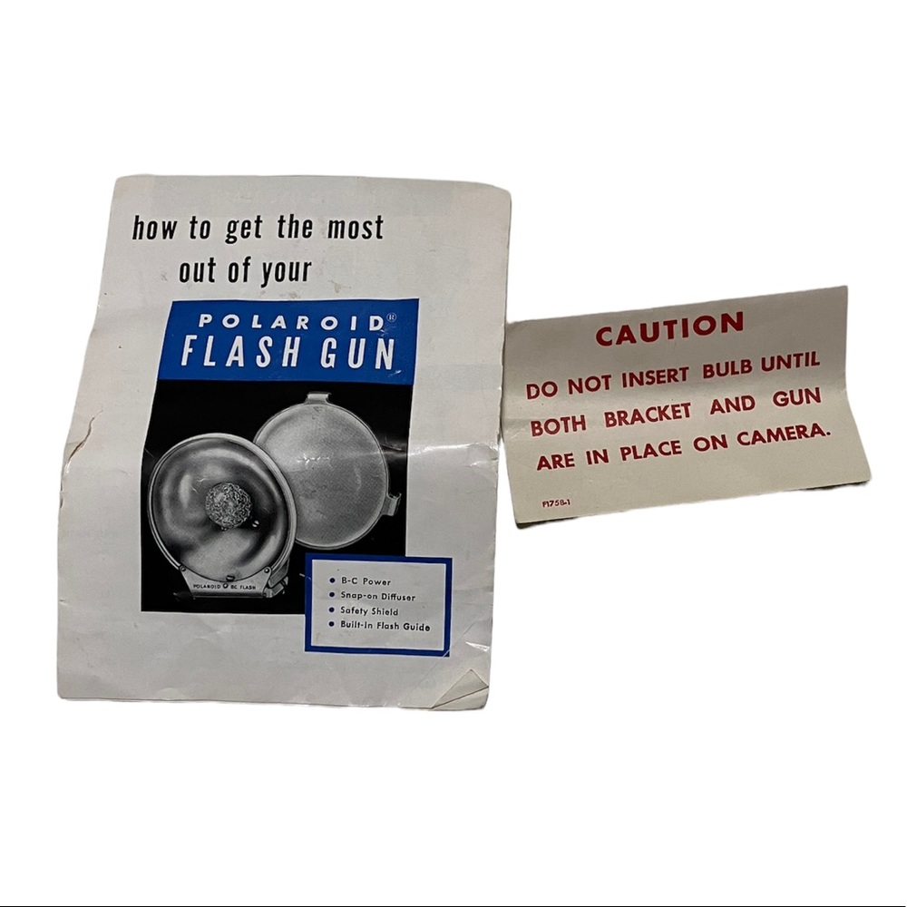 Vintage Polaroid Flash with Diffuser and Instruction Manual - Picture 8 of 9